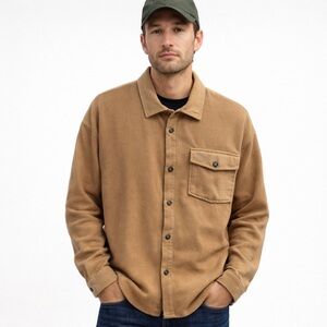 Old River Men’s Tan Workwear Shirt Jacket Shacket | Made in Canada | L Vintage